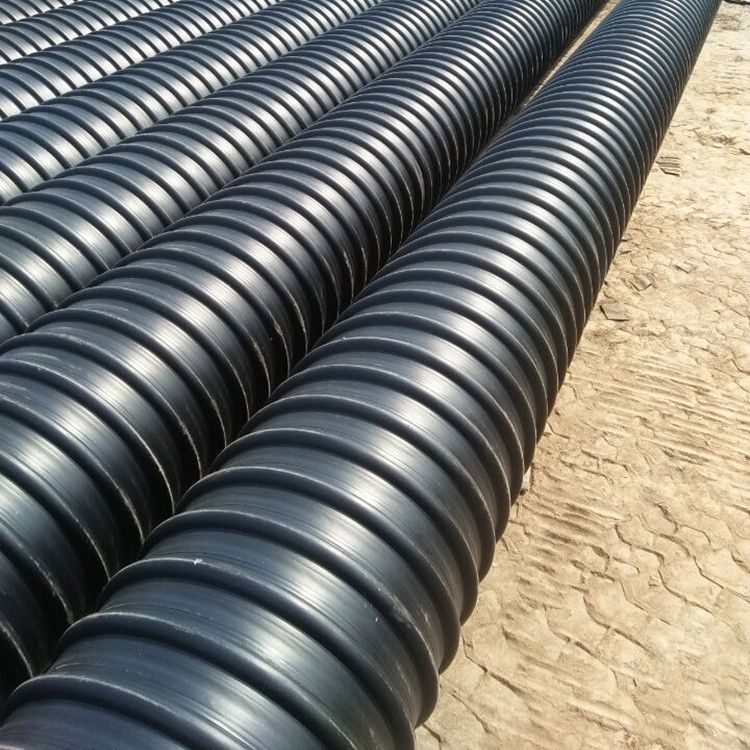 河北厂家定做生产 hdpe钢带增强螺旋pe波纹管 道路排污管材